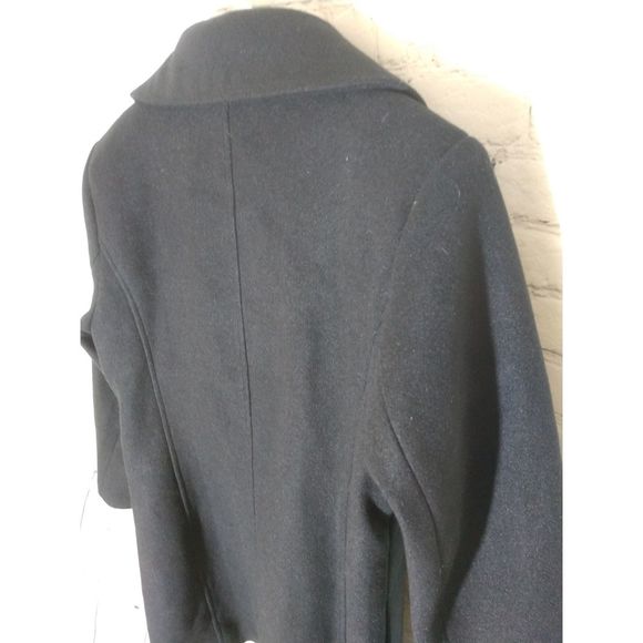 Wool Trench Coat Winter Long Thick Overcoat - Picture 6 of 7